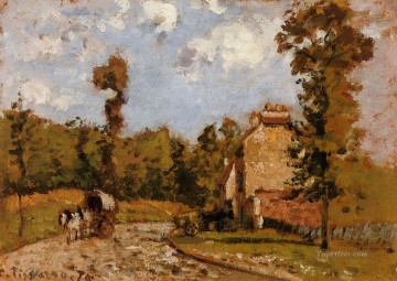  pissarro art painting - road in port maryl 1872 Camille Pissarro